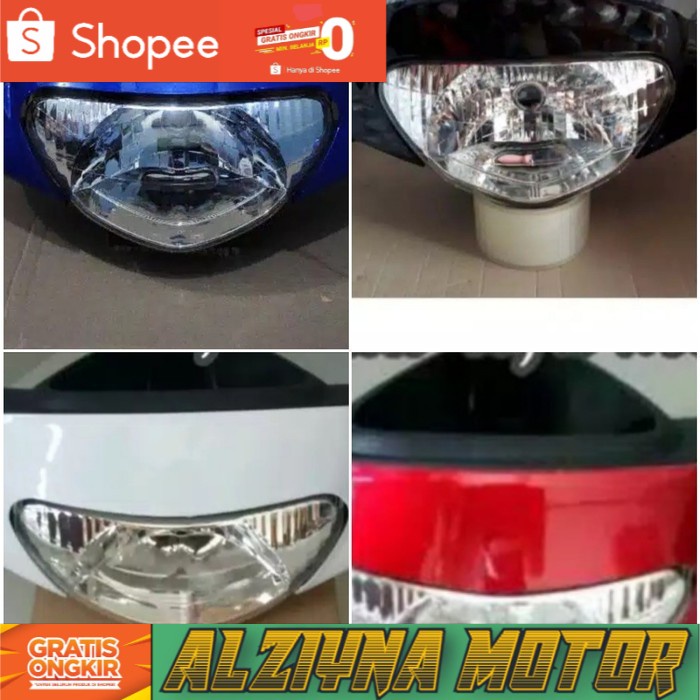 PROMO'' Batok kepala depan +reflektor Mio Sporty allwarna - Biru - Biru