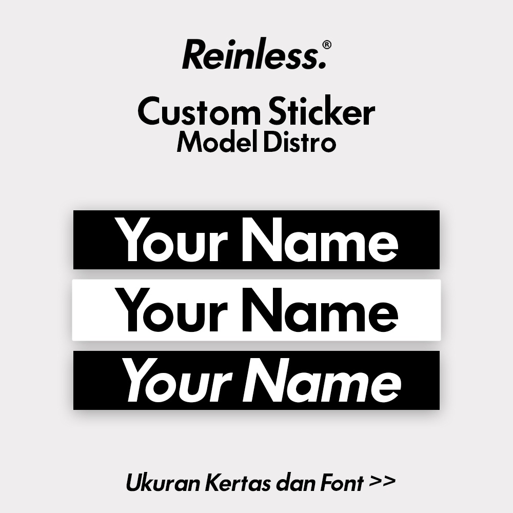 

Custom Sticker Nama Vinyl Distro Aesthetic - Motor Helm Laptop Kaca Tumbler