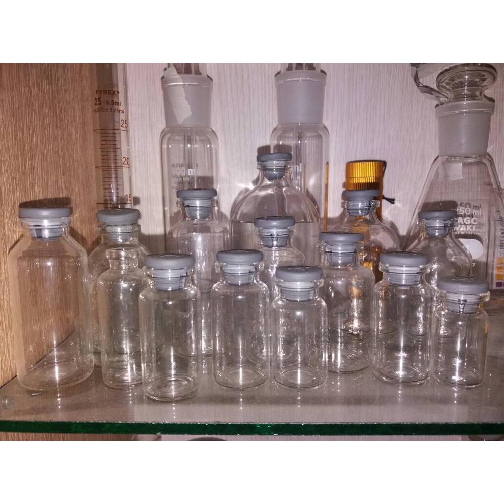 Botol Vial 10 ml dan tutup karet
