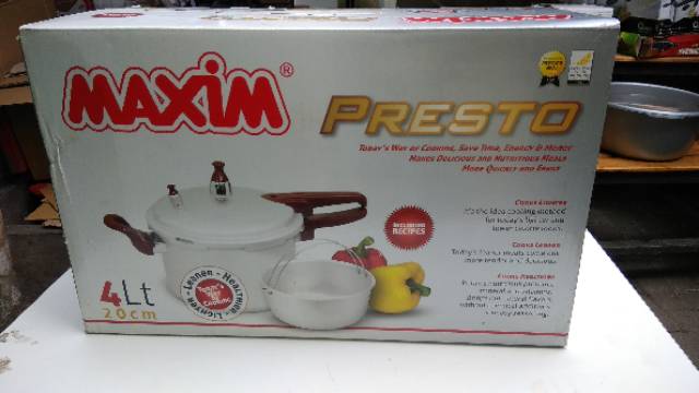 Maxim Presto 4L Alat presto Produk Terbaik Termurah Garansi Automatic Pressure Presto