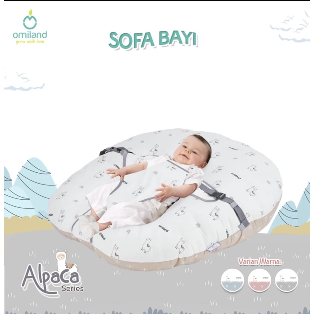 [2 kg] Omiland Sofa Bayi Multifungsi (ada gasper ) Motif Alpaca Series - OB 40201-4