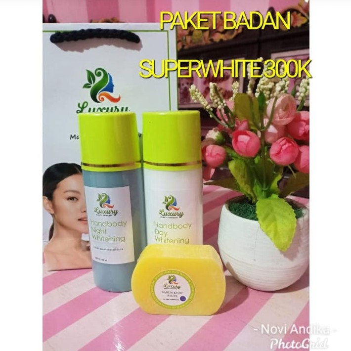 LUXURY BEAUTY PAKET BADAN SUPER WHITE & PAKET BADAN SUPER SCRUB