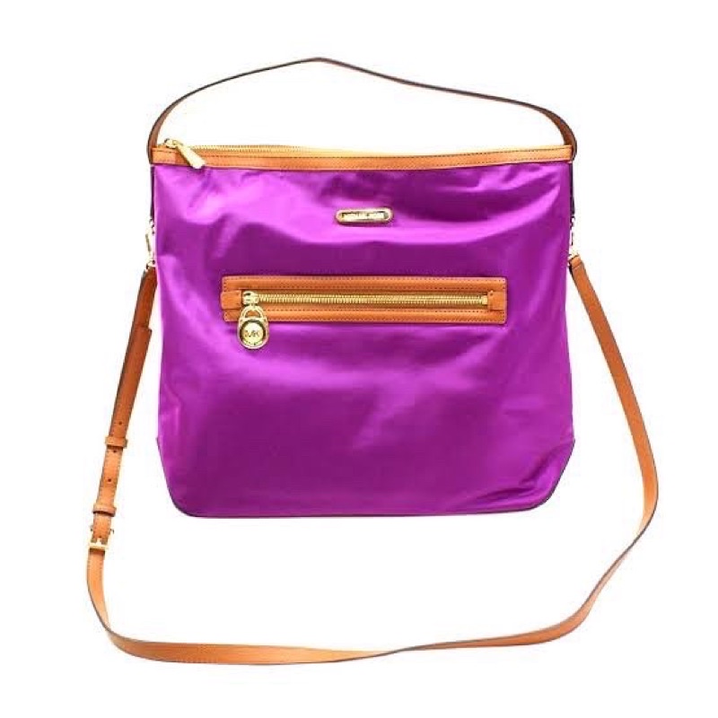 Michael Kors Kempton Nylon Shoulder/ Crossbody Bag Pomegranate