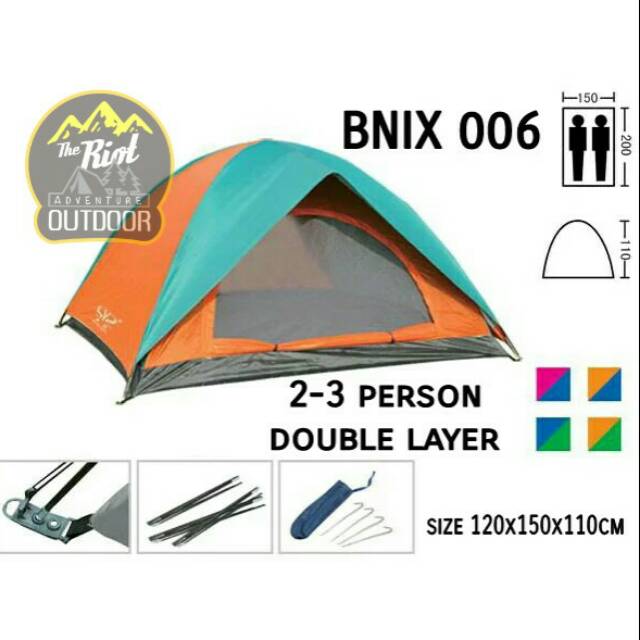 Tenda Bnix 006 kapasitas 2 orang double layer