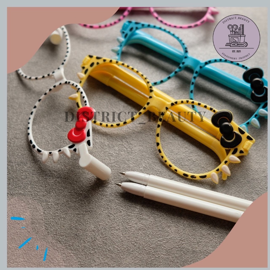 PULPEN KACAMATA ISI 2 PCS PULPEN PENA LUCU KACAMATA PLASTIK FREE PULPEN OLEH-OLEH ALAT TULIS ANAK LU