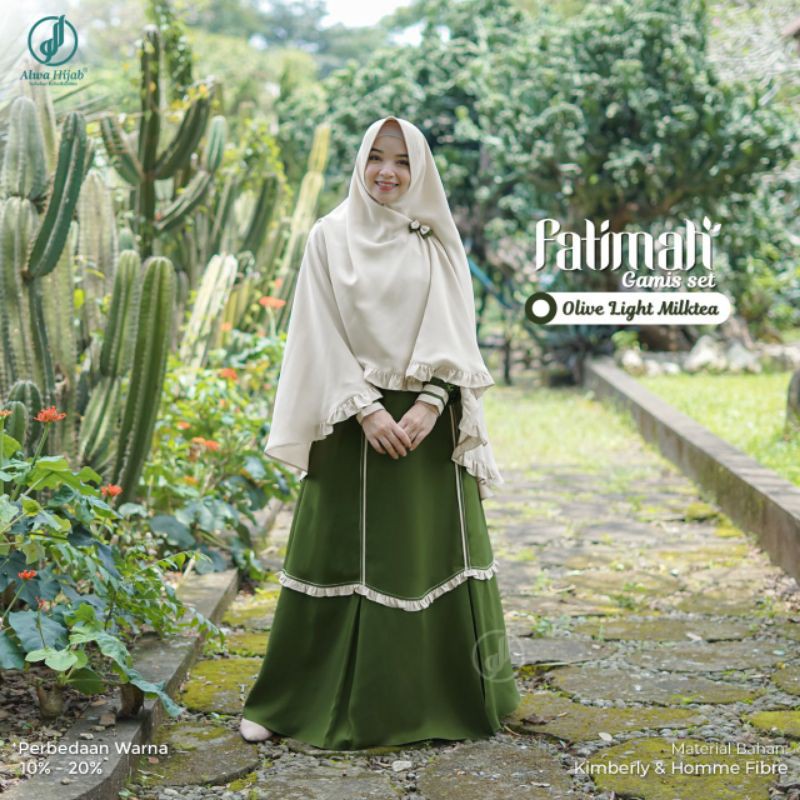 Alwa Hijab Set (Gamis+Khimar) Remaja Dewasa Muslimah Original