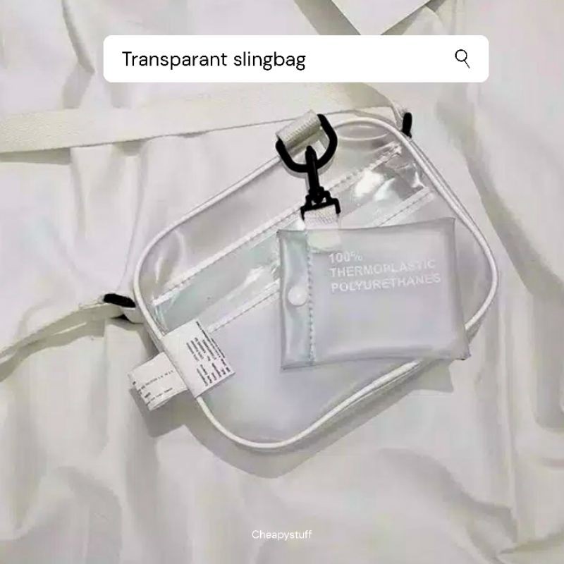 

transparant slingbag || please read description box