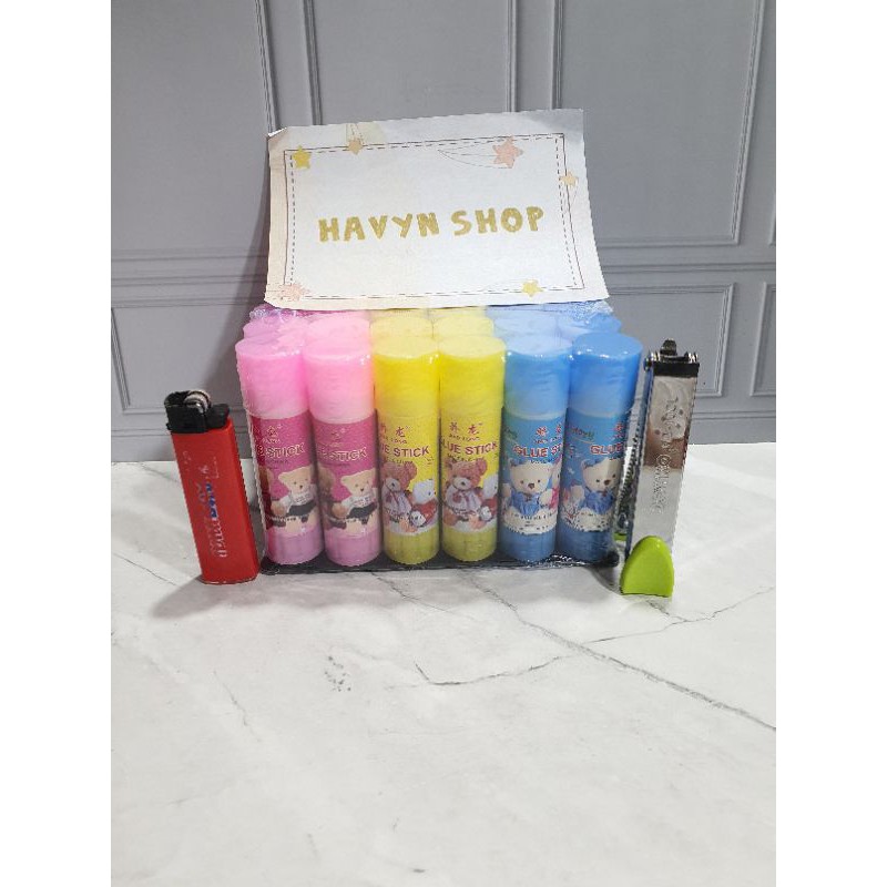 Lem stik (1pak=24pc) ukuran BESAR 23gram/ Lem stick / Lem murah / Lem fancy / Glue Stik Fancy BESAR-4