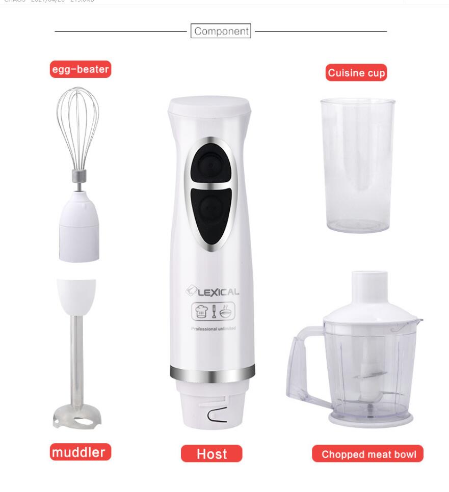 Hand Blender cubic 4in1 penghalus daging bumbu dapur Juicer Mixer Chopper blender tangan