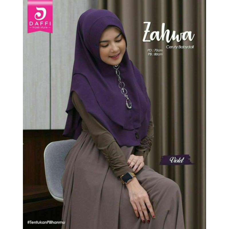 JILBAB DAFFI ZAHWA 2 LAYER CERUTY BABYDOLL