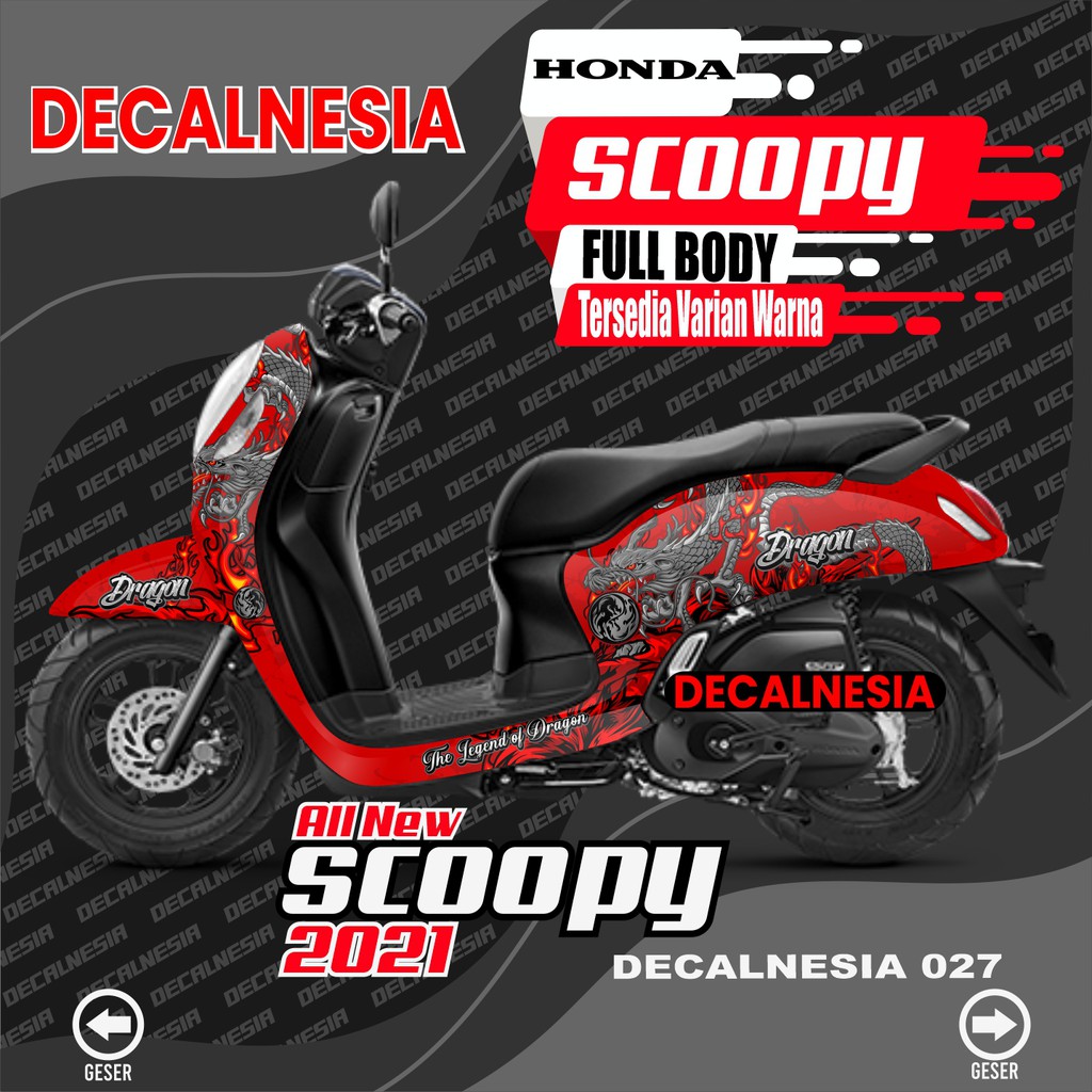 Decal Full Body Motor Honda Scoopy All New 2021 Aksesoris Variasi Stiker Scoopy