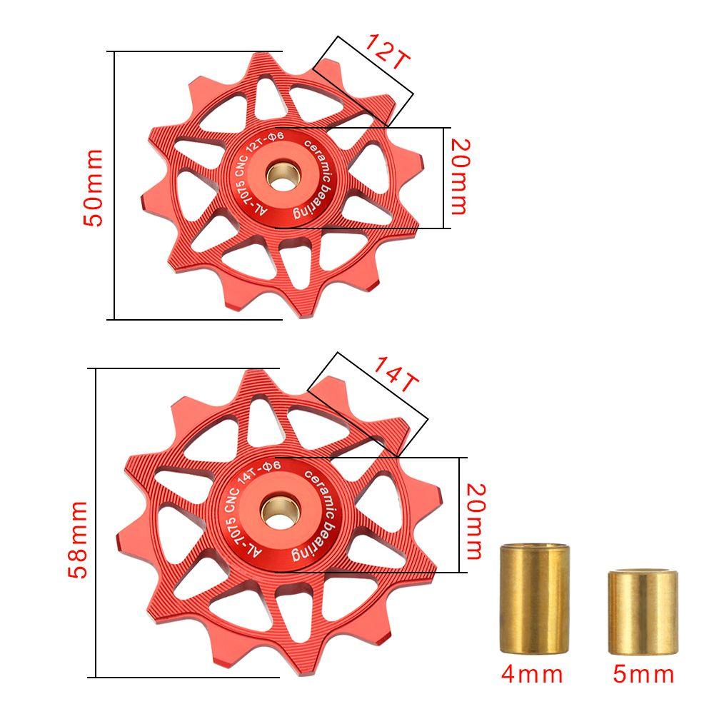 R-FLOWER Pulley Rear Derailleur Sepeda Baru Part 12T 14T Guide Wheel