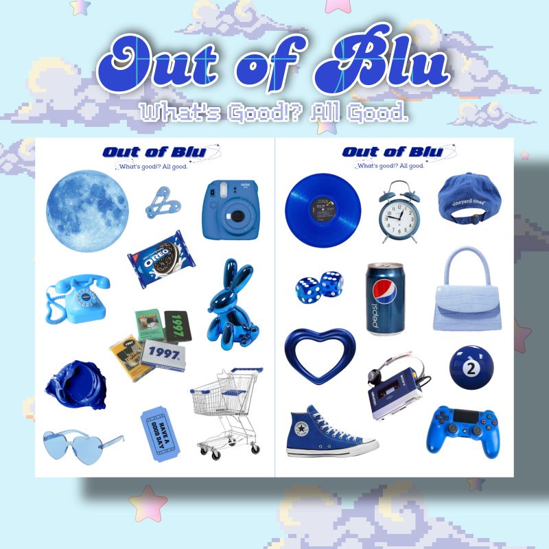 

OUT OF BLU DECO STICKERS by What's good!