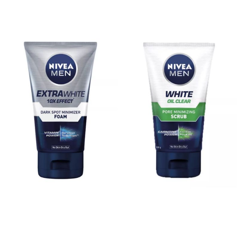 NIVEA Men White Oil Clear / Extra White Facial Scrub 100ml