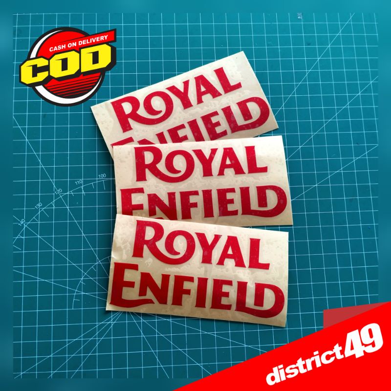 Cutting sticker - Stiker cutting Royal Enfield - Stiker Royal Enfield - Stiker Motor Mobil dan Helm