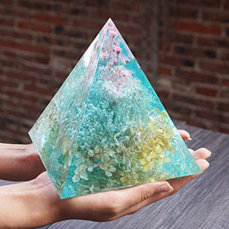 SIY  Creative Pyramid Table Ornaments Crystal Epoxy Resin Mold Home Desk Decortaions Casting Silicone Mould DIY Crafts Jewelry Making Tool