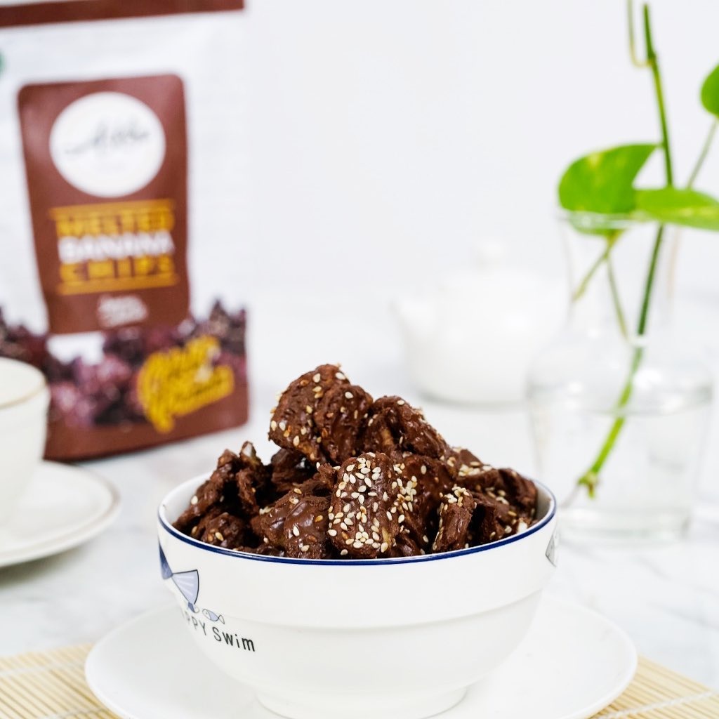 

KERIPIK PISANG LUMER RASA COKLAT PREMIUM / MELTED BANANA CHIPS / KERIPIK PISANG / KERIPIK PISANG COKLAT