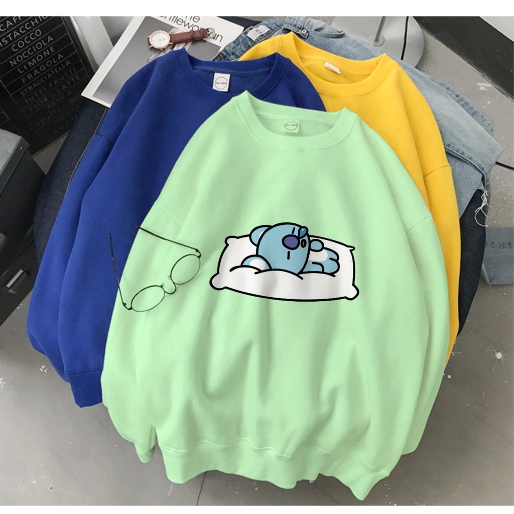 KOYA SLEEP CREWNECK SWEATER TEBAL - ATASAN LUCU PREMIUM