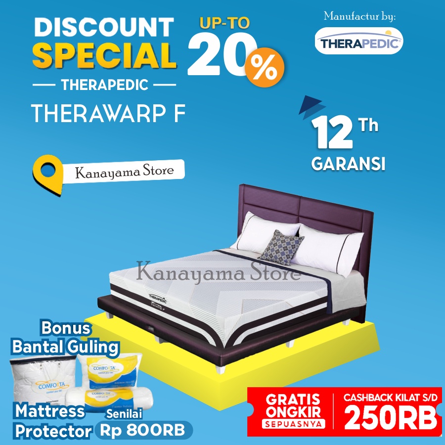 Therapedic Spring Bed Therawrap F Latex Bedset 160 180 200 100 x200 - 100*200