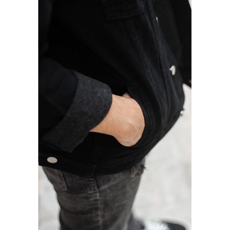 Black denim jacket