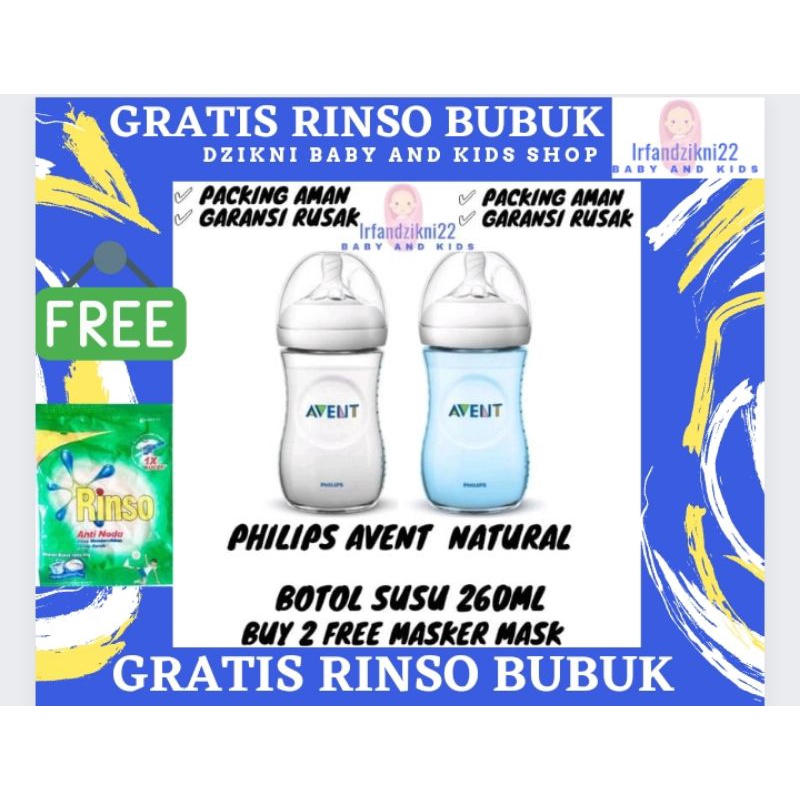 Philips Avent Natural 260ml Botol Susu Bayi Philips Avent