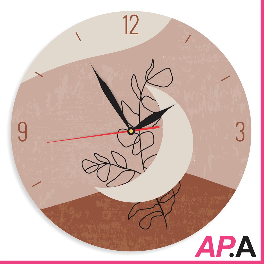 Jam Dinding Unik Aesthetic Art Minimalis Hiasan Dekorasi Seni Estetik Artistik-MOON ART