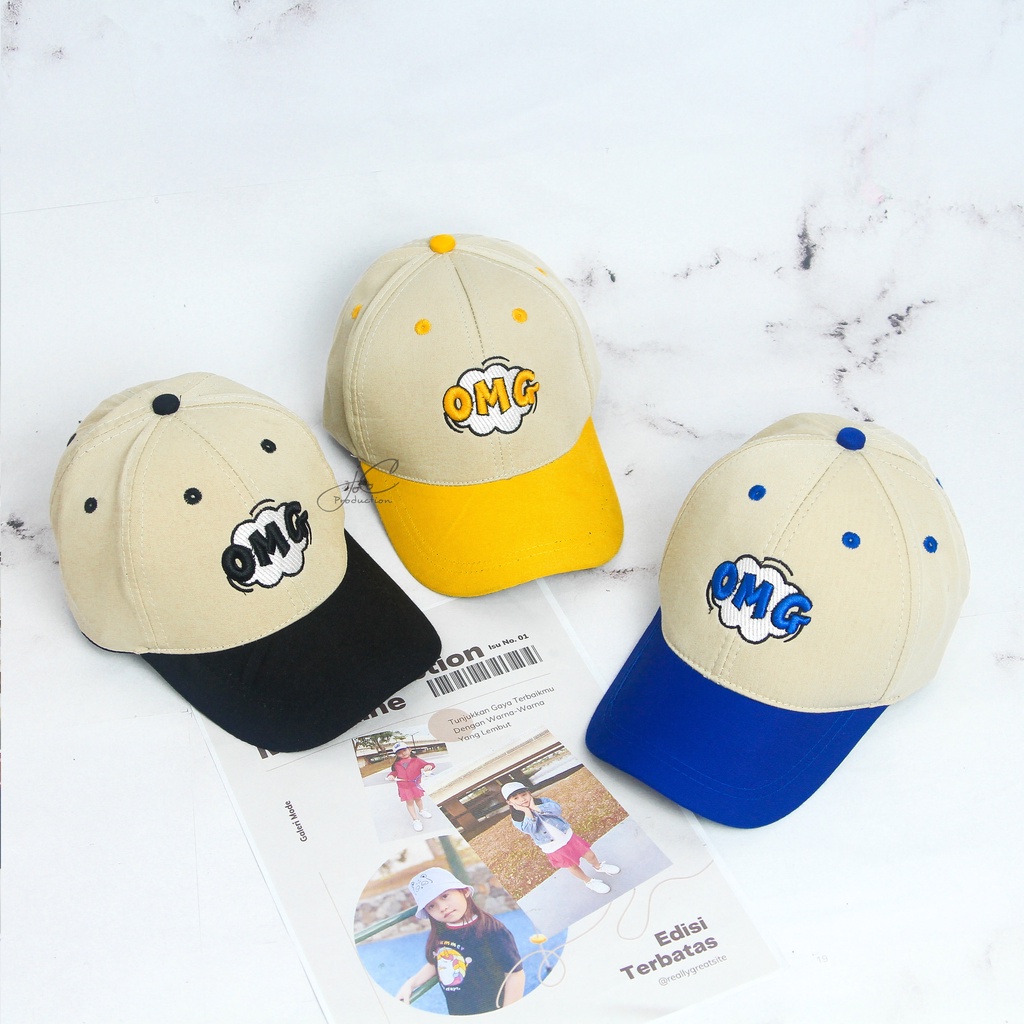 Jocoproduction - Topi Anak BASEBALL Premium Bordir OMG Awan