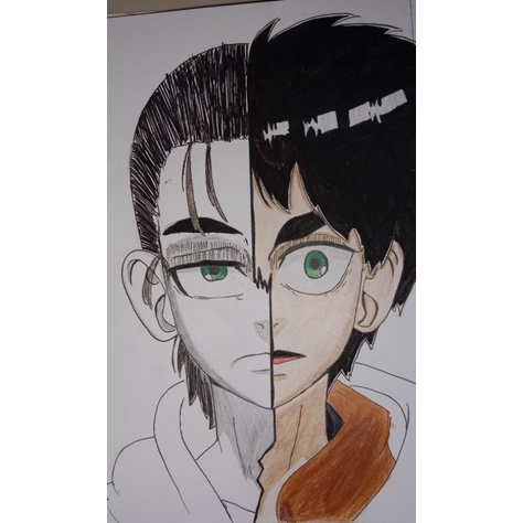 Jual Gambar Anime Attack on Titan Eren Yeager