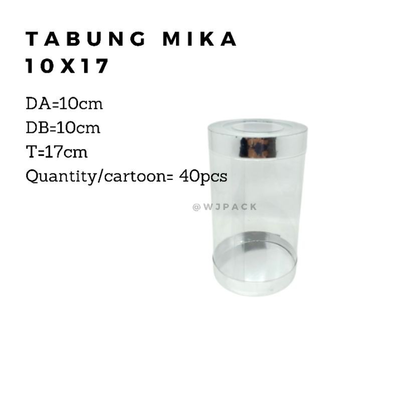 TABUNG MIKA KUE KERING DIAMETER 8 DAN 10CM