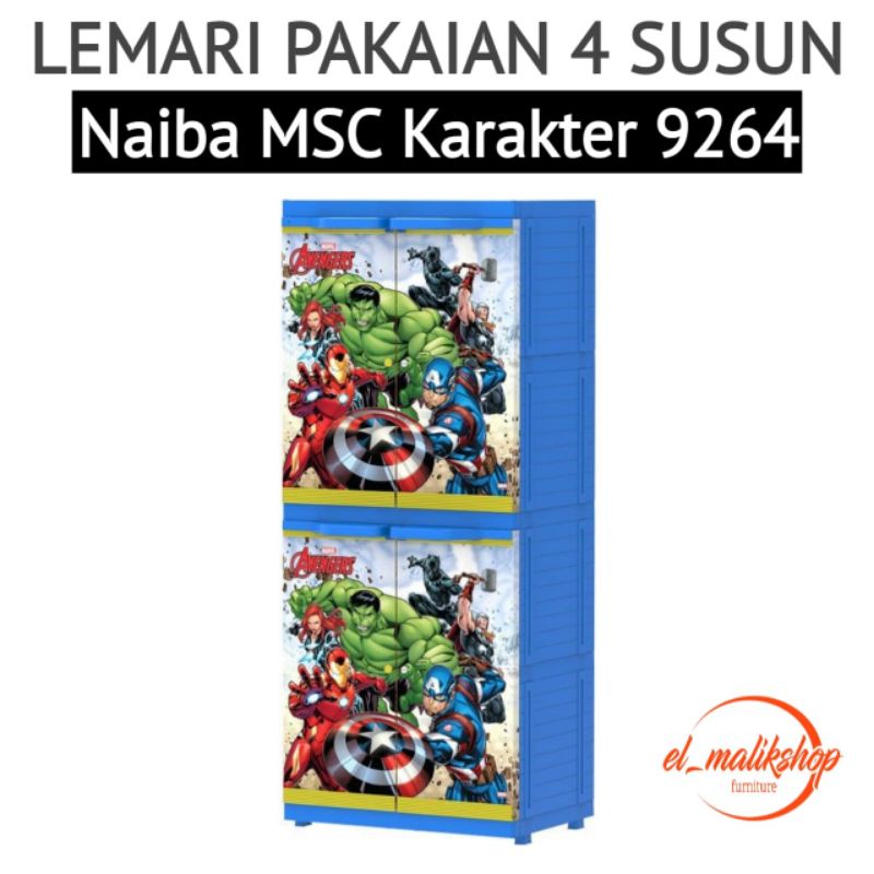 Lemari Pakaian Plastik Karakter Naiba