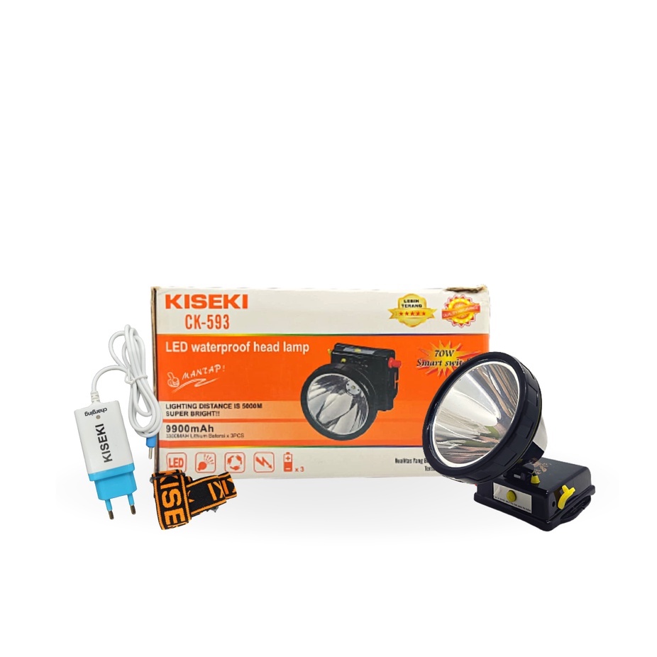 Kiseki Senter Kepala Ck-593 70Watt Led Waterproof Headlamp