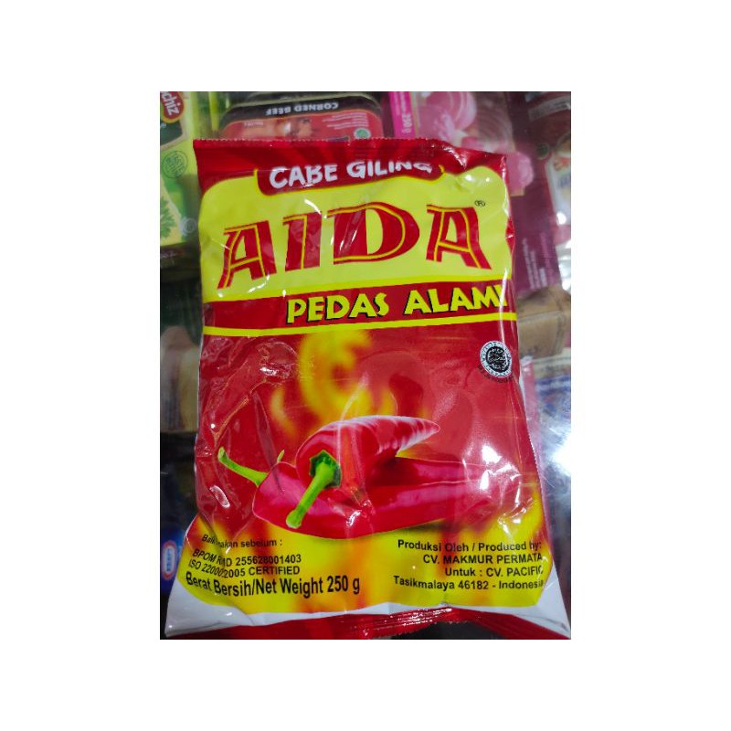 

Cabe bubuk Cabe giling Aida cabe pedas kuah boci 250 gram