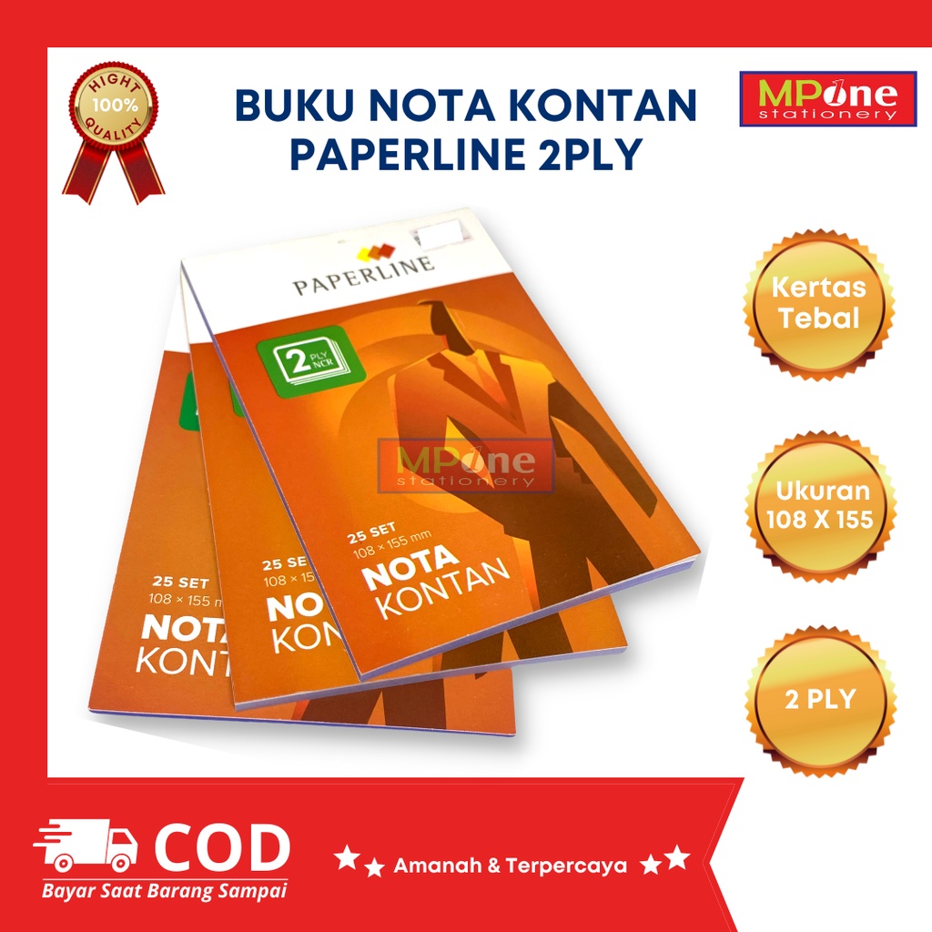 

(1 Pcs) Nota Kontan 2 PLY / Nota Kontan Paperline / Buku Nota Kecil 108 x 155 mm
