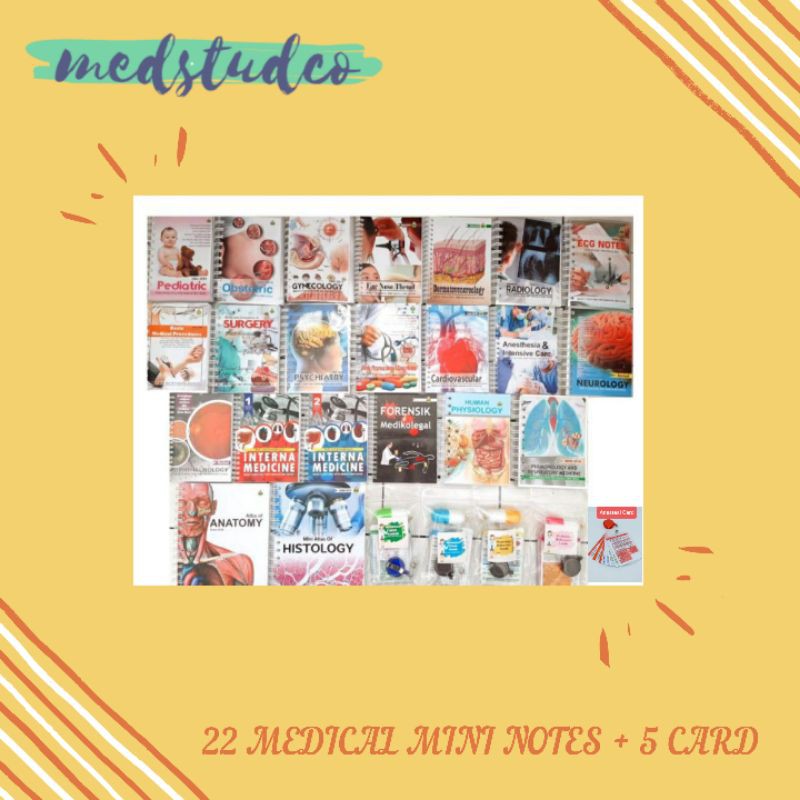 

Paket lengkap 23 medical mini notes + 6 card