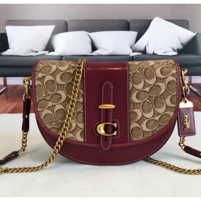 Coach Saddle Bag 20 In Signature Jacquard - Tas Coach ORIGINAL Asli Authentic GUARANTEE 100%