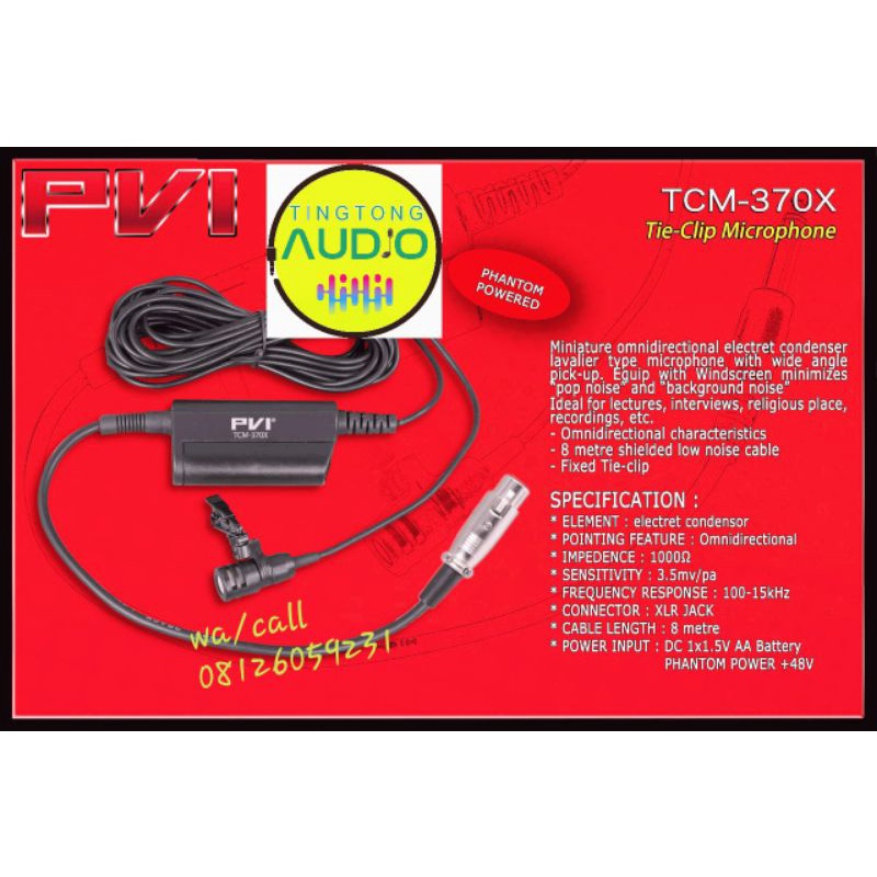 mic jepit kancing imam pvi tcm370x kualitas bagus