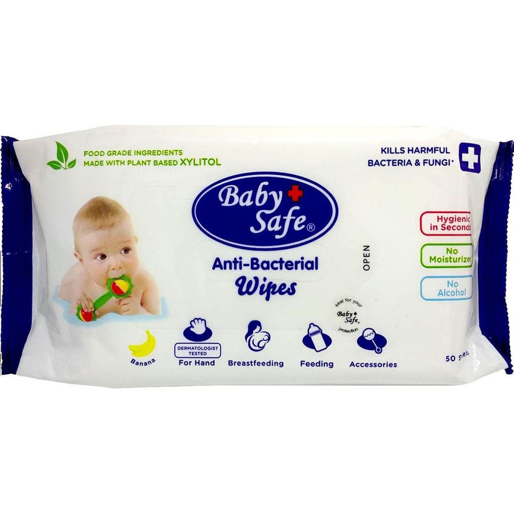 BABY SAFE WIPES FOOD GRADE 50'S