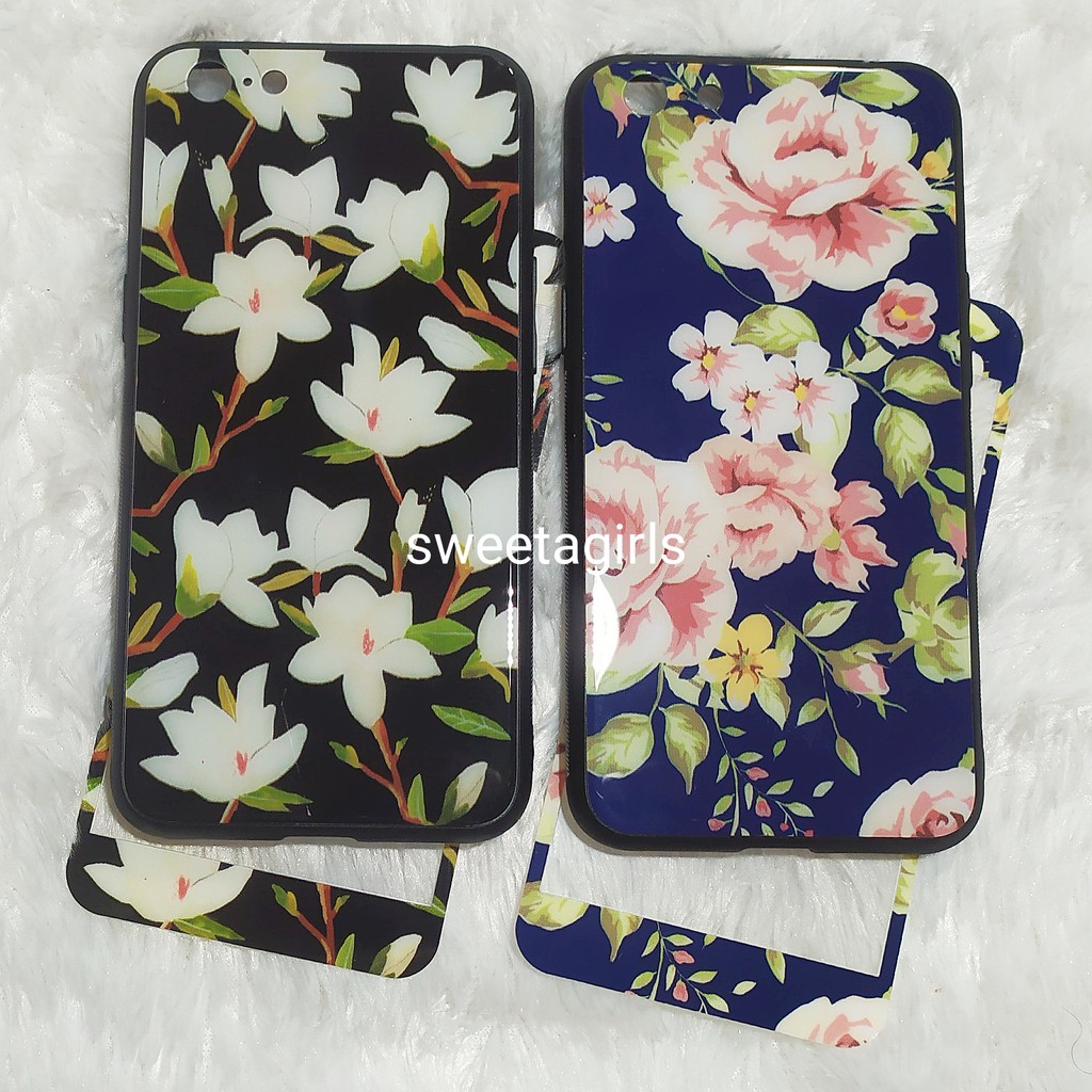 Casing Oppo A71 Premium Case Glossy Floral + Anti Gores - sweetacase.id - Motif Floral / Bunga - Bisa Bayar Ditempat / COD / Casing Terbaru / Karakter Lucu / Casing Floral / Bunga / Case murah / diskon / Import / Sosialita