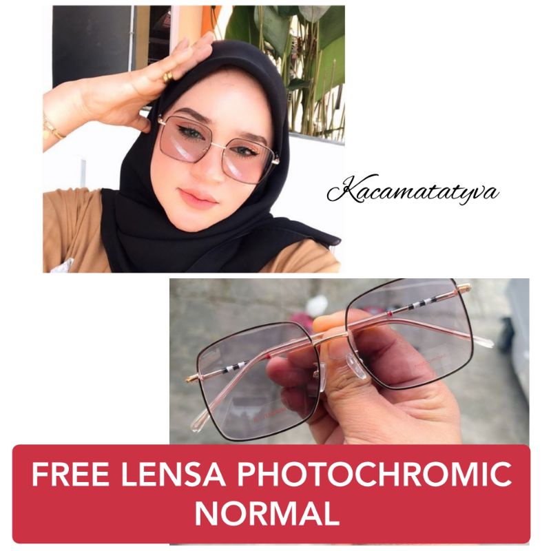 Frame Kacamata Wanita 9691 photochromic normal