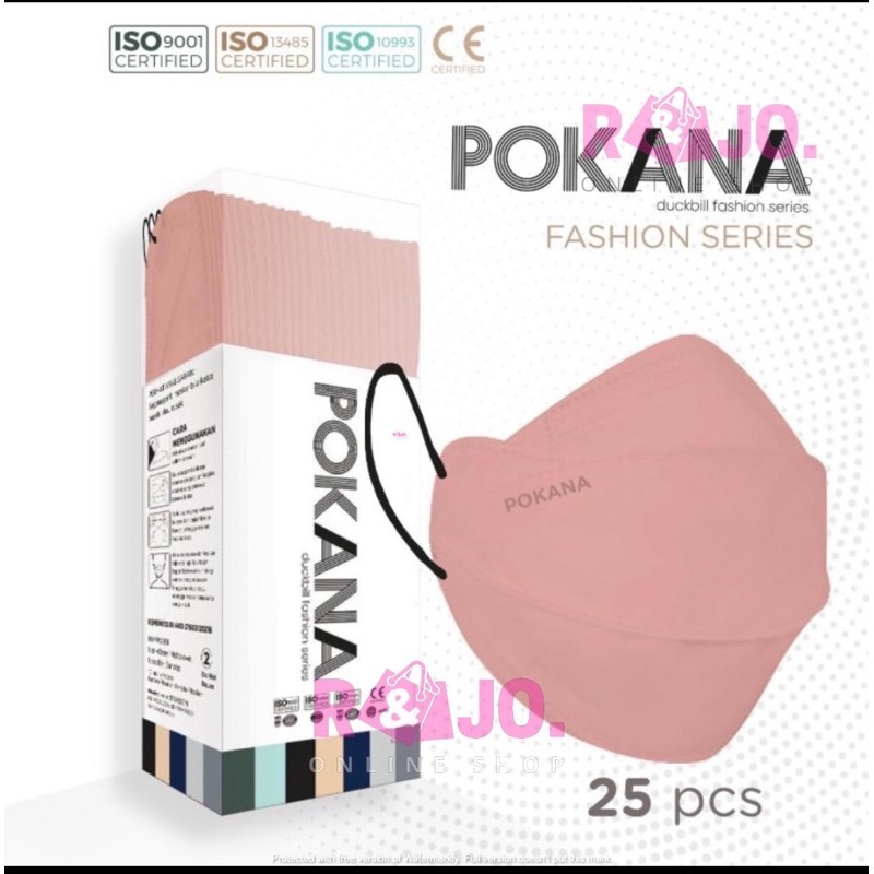 Masker Pokana Duckbill Fashion Series 4ply isi 25 pcs