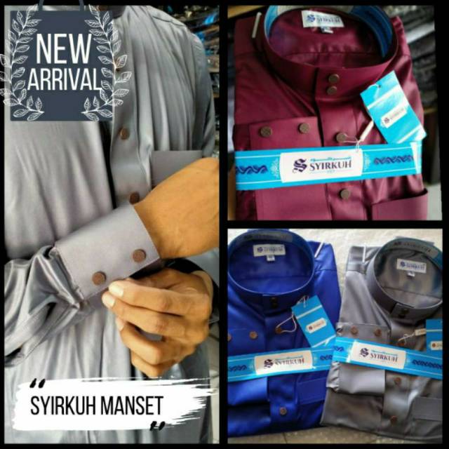 (BISA COD) Jubah Syirkuh Manset Kancing Premium