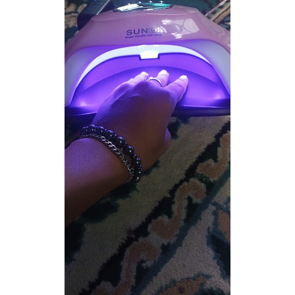 MPro 45LED 180W - SUN-M3 Pengering Kutek Kuku lampu UV LED Nail Dryer  72W F5  xixi pemanas cat kuku Battery inlife 24W