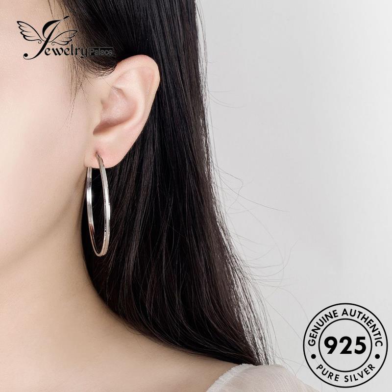 Jewelrypalace Lingkaran925 Hoop Anting Perak Asli Wanita Besar M001