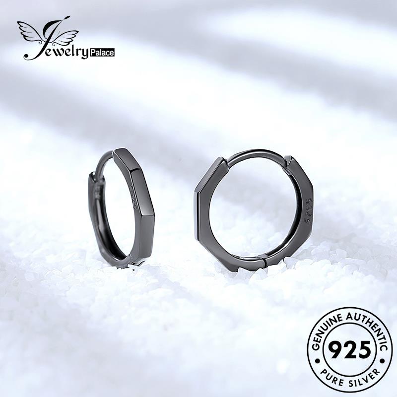 Jewelrypalace Bintang Berlian Asli Moissanite Perak Hoop925 Anting Wanita M011