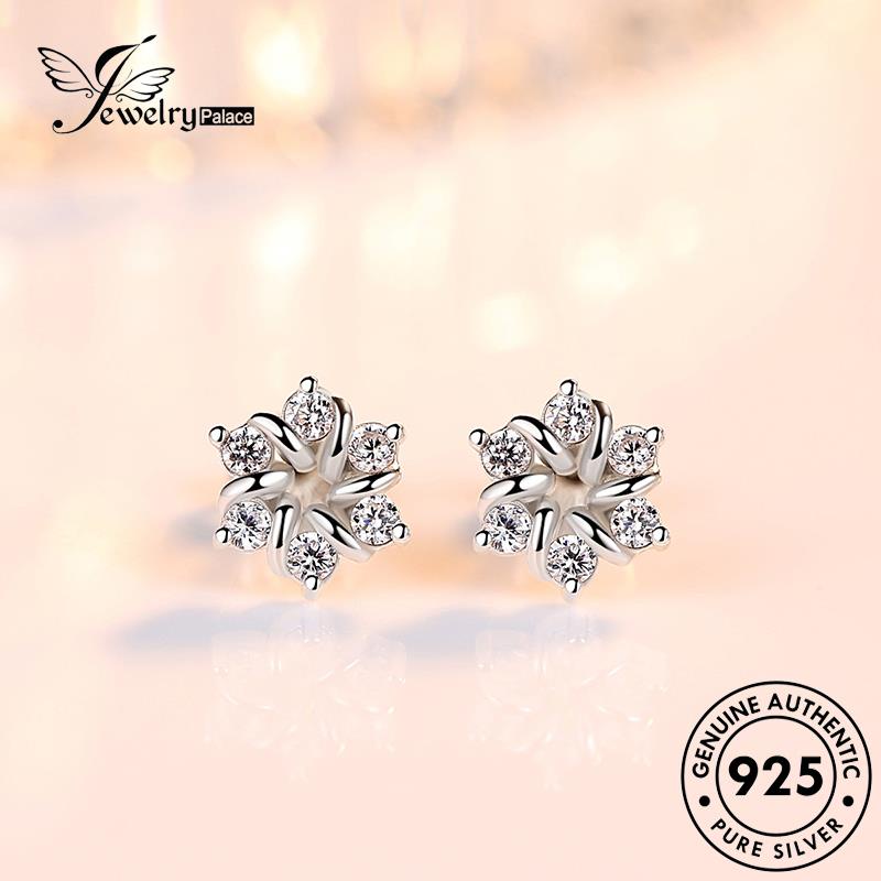 Jewelrypalace Berlian Moissanite Perak925 Mutiara Asli Anting Tusuk Wanita M017