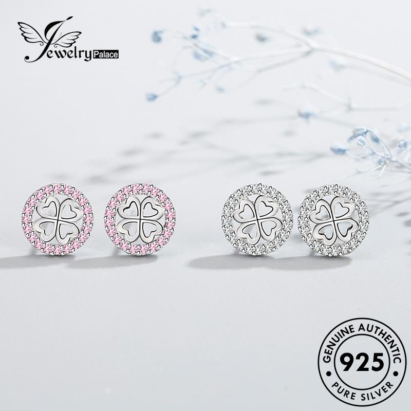 Jewelrypalace Anting Perak Tusuk Mutiara Wanita Berlian Asli925 Moissanite M023