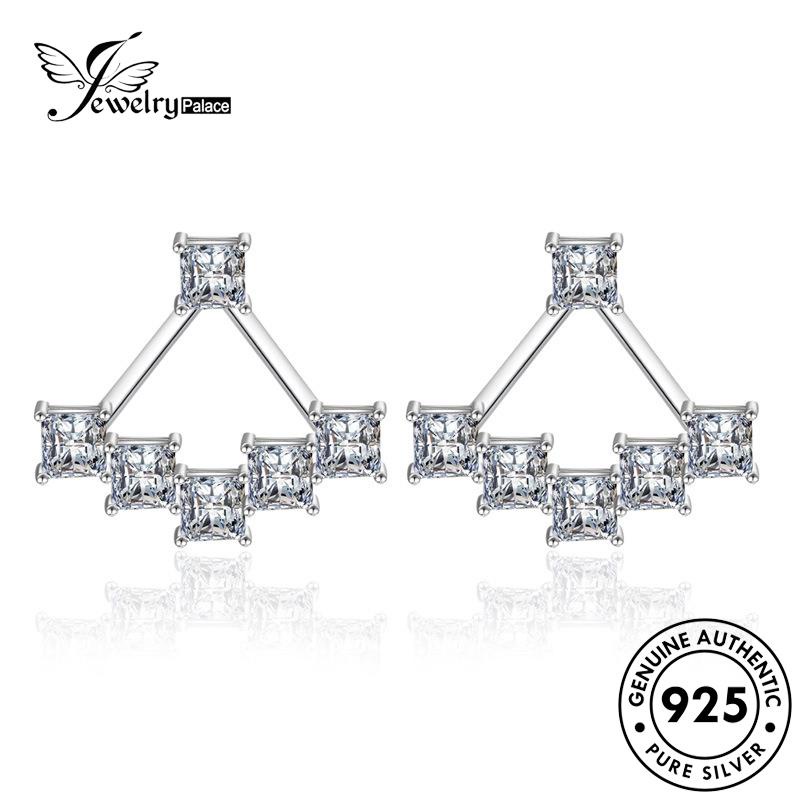 Jewelrypalace Anting Mutiara Berlian Wanita Stud Perak925 Moissanite Asli M025