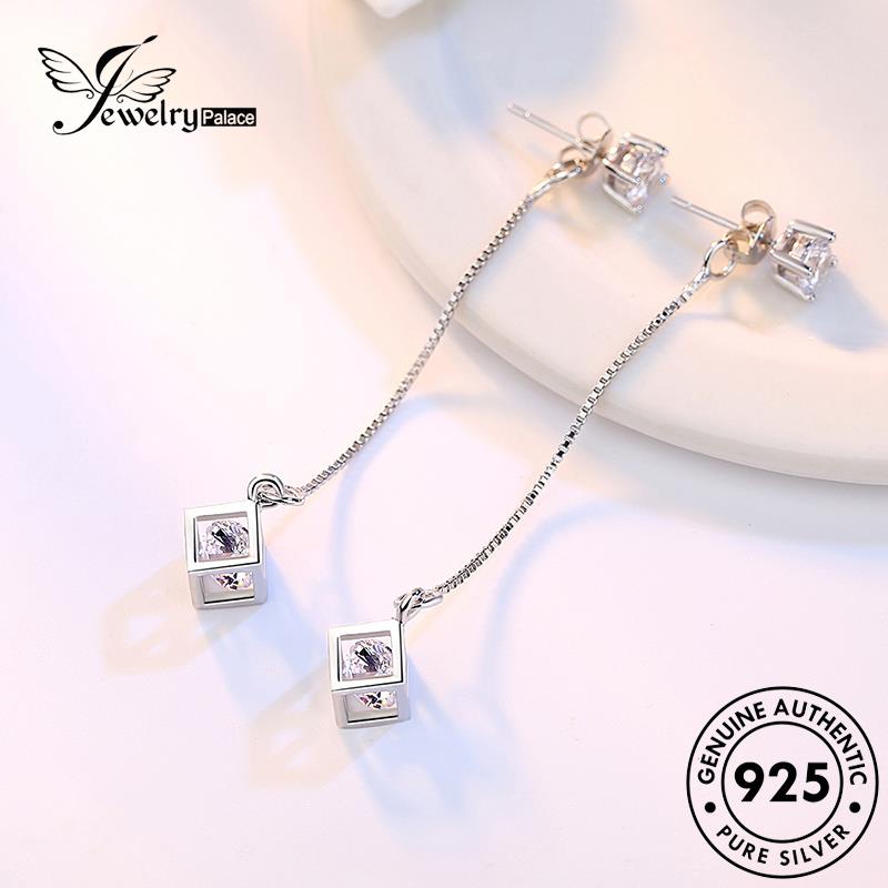 Jewelrypalace Mutiara Stud Asli Moissanite Berlian Perak925 Wanita Anting M028