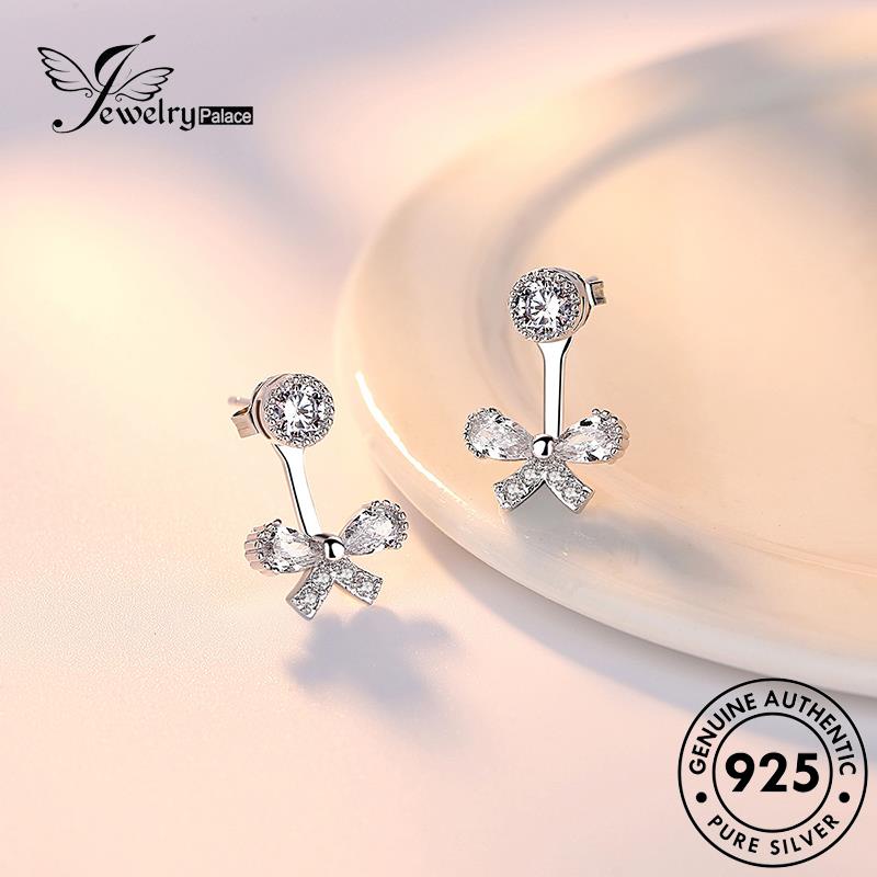 Jewelrypalace 925 Moissanite Mutiara Perak Wanita Stud Anting Berlian Asli M029