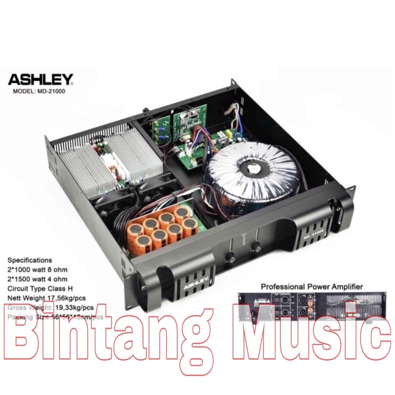 POWER ASHLEY MD21000 ORIGINAL Amplifier Ashley md 21000